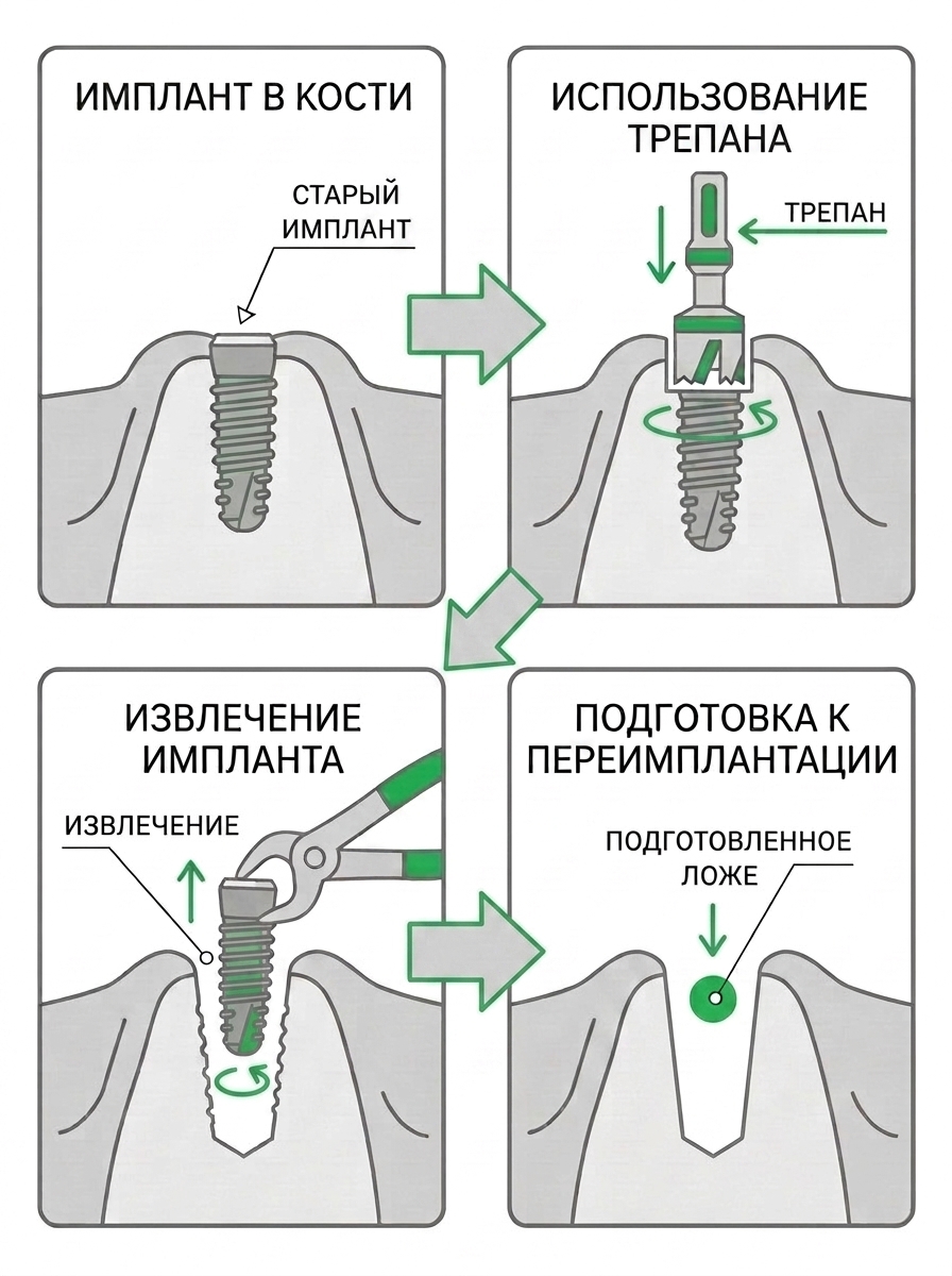 Удаление импланта зуба