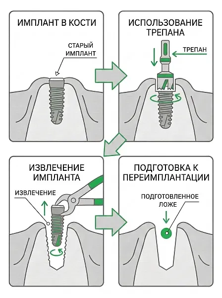 Удаление импланта зуба