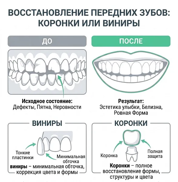 Протезирование передних зубов
